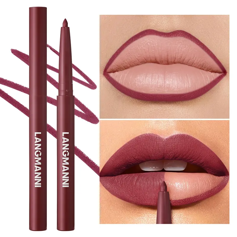 1PC matte lipliner lip gloss durable waterproof non stick cup smooth outline perfect lip liner suitable for daily makeup Cosmetic lip liner