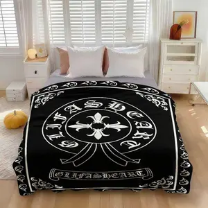 Ideal Corduroy Blanket Letter Pattern for Home & Office Warm Nap Gift for Loved Ones Perfect for Air-conditioned Rooms Church Gatherings Holiday Celebrations Prayer Room