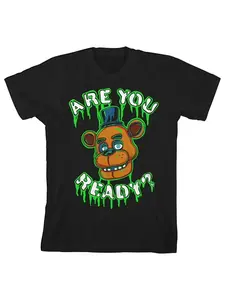 FNAF Jumpscare Youth Boys Tee - Five Nights at Freddy's Official Graphic Style | Durable Print & Slim Fit Streetwear | Perfect for Gaming Fans, Horror Lovers | Wear to Gaming Parties, Halloween Events, Cosplay, Casual Daily Outfits