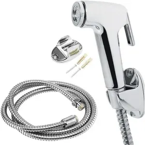 1 Piece Handheld Modern Bidet Sprayer Kit, Toilet Sprayer with Hose & Base Holder Set, Bathroom Toilet Cleaning Supplies