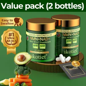 Holiday Liposome NAD+ Supplement 1000mg Rich in Resveratrol for Energy Anti - aging and Cardiovascular Health 2 - Pack 120 Capsules Total