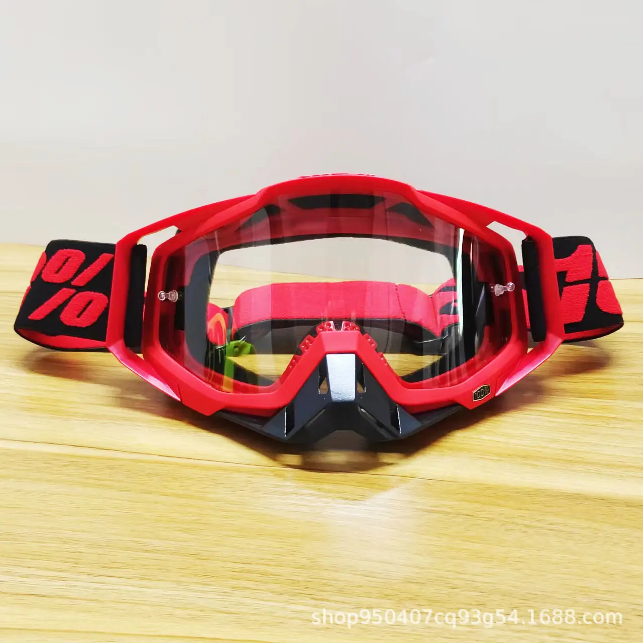 49 red framed black nose   transparent s