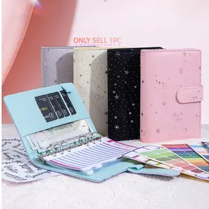 A6 Starry Series Loose-Leaf Budget Planner Notebook, Cash Savings Challenge, Financial Organizer, Monthly Bill Organizer, Expense and Budget Management