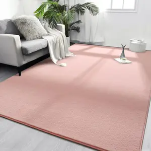 Soft upgrade! Thickened memory foam solid carpet | 4x6 to 6x9 feet optional anti-skid comfort | modern minimalist living room bedroom nursery universal