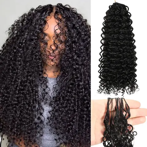 ISEE HAIR Kinky Curly Crochet Hair Human Hair Extensions Miracle Knots Pre-Separated 50g/Pack (32-38 Strands Per Pack）– Knotless Boho Braids, 4-5 Packs for Full Head, Protective Hairstyles Vacation Hair #Summervibe#ISEECrochetNewArrivals