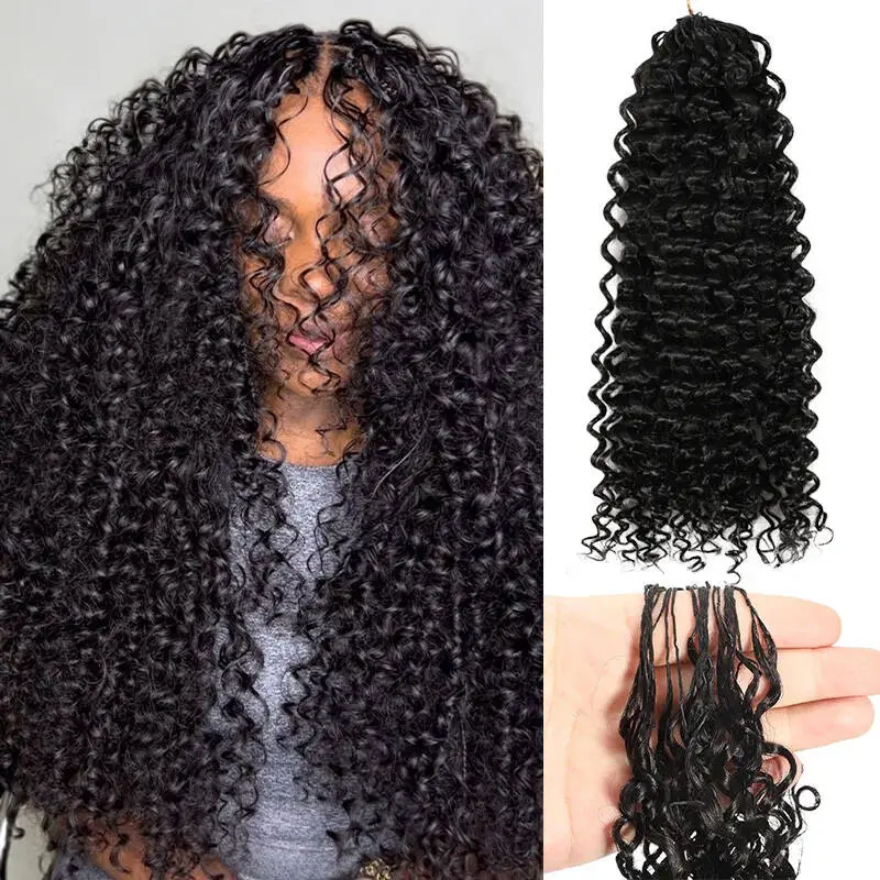 ISEE HAIR Kinky Curly Crochet Hair Human Hair Extensions Miracle Knots Pre-Separated 50g/Pack (32-38 Strands Per Pack)– Knotless Boho Braids, 4-5 Packs for Full Head, Protective Hairstyles Vacation Hair #Summervibe#ISEECrochetNewArrivals