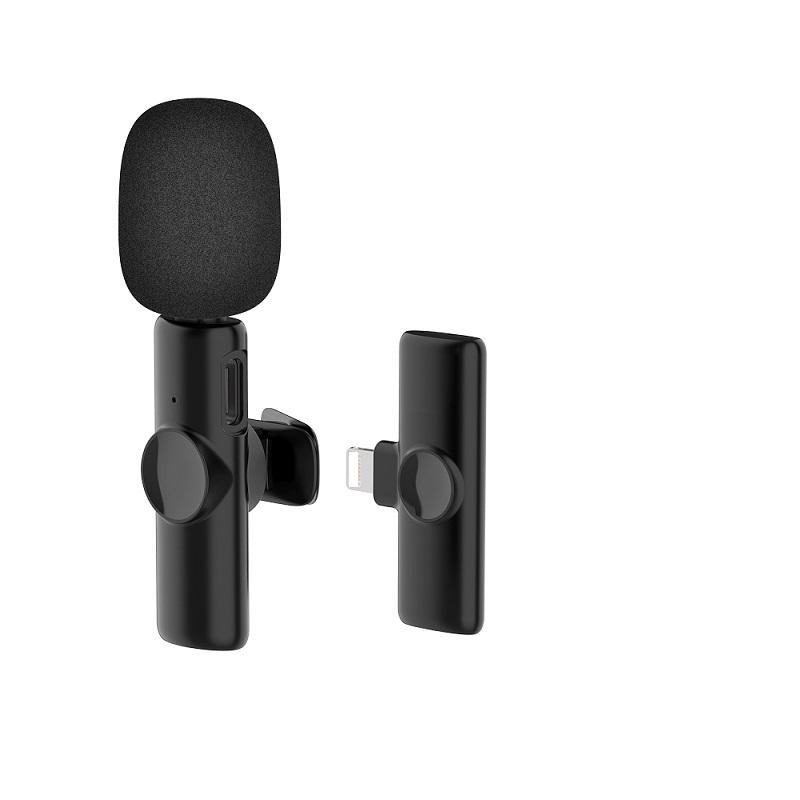 NEW 2.4G Wireless Lavalier Microphone Windproof Audio Video Recording Mic for IPhone/Android Live Broadcast Interview Vlog Mic