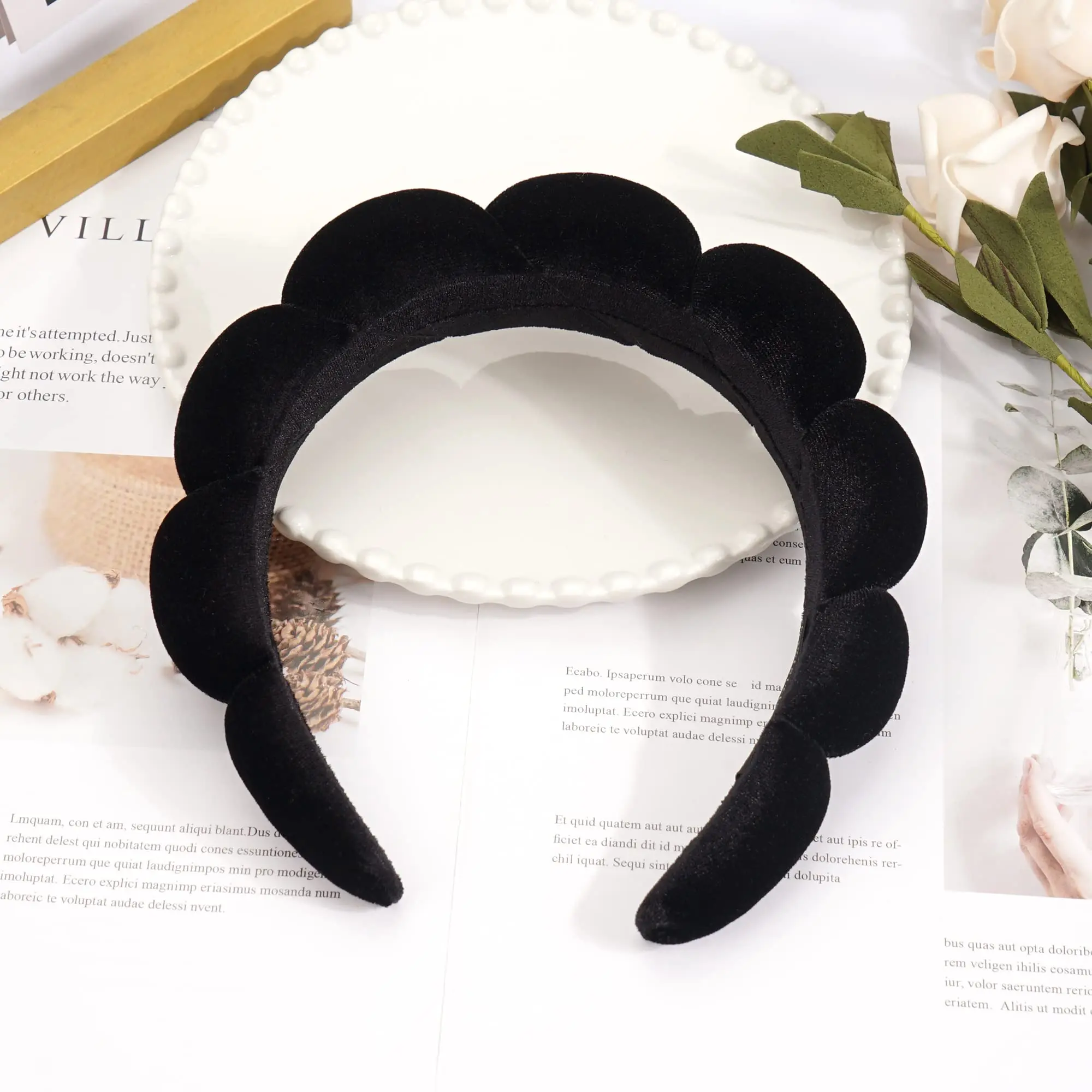 Soft Terry Cloth Spa Headbands for Face Washing & Makeup Application - Plush Bubble Skincare Hair Accessories for Women & Girls