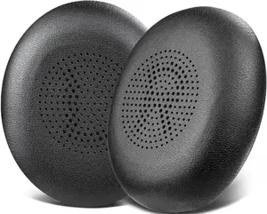 Earpads Replacement for Jabra Evolve2 65 (Evolve 2 65MS 65UC MS UC)/Evolve2 40 (40UC 40MS USB)/Elite 45h On-Ear  Headset, Ear Pads Cushions with Softer Protein Leather - Black