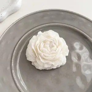 Flower Design Aromatherapy Candle, 1 Box Long Lasting Scented Candle, Decorative Candle for Home Living Room Bedroom, Home Decor, Ornaments, Decoration, Fragrance, Relaxing