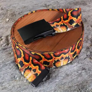 Boa Constrictor Snakeskin Belt  Wild Snake Pattern