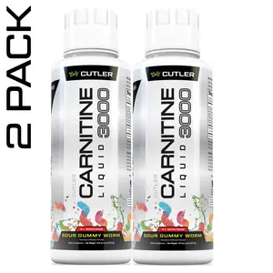 Cutler 2 Pack Carnitine 3000 Liquid Supplement for Energy Sugar Support and Recovery health and fitness liquid
