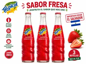 Tropical Fresa 3 Pack - Tropical Fresa 3 Pack | Soda de Fresa Salvadoreña | Bebida Centroamericana Importada Beverage Fruit