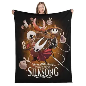 Hollow Knight Silksong Flannel Blanket Soft Comfortable All Season Use Perfect Gift for Family Friends Gamers Cozy Year Round Comfort