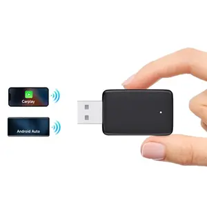 Wireless Mini Box, 1 Count 2 in 1 Car Player Android Auto Wireless Adapter, Bluetooth-compatible WiFi Fast Connect Smart Mini Box, Plug and Play Dongle for Toyota Audi Honda, Boyfriend Gift