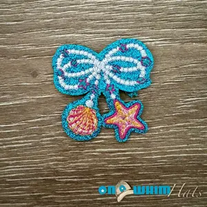 Glitter Pearl Starfish Iron-On Patch