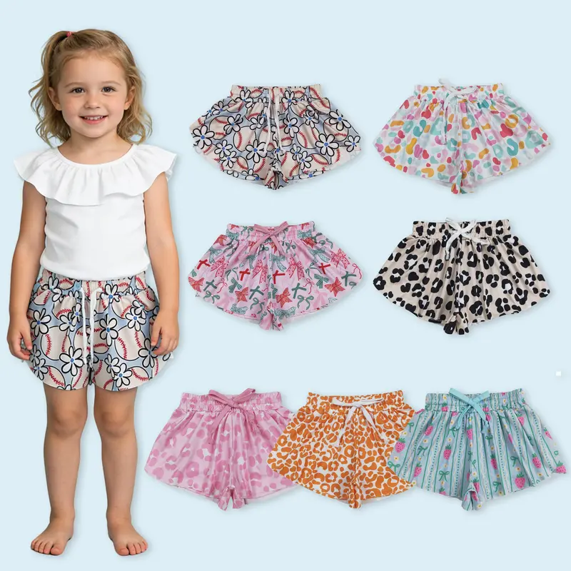 Kids girls active wear summer  yoga shorts