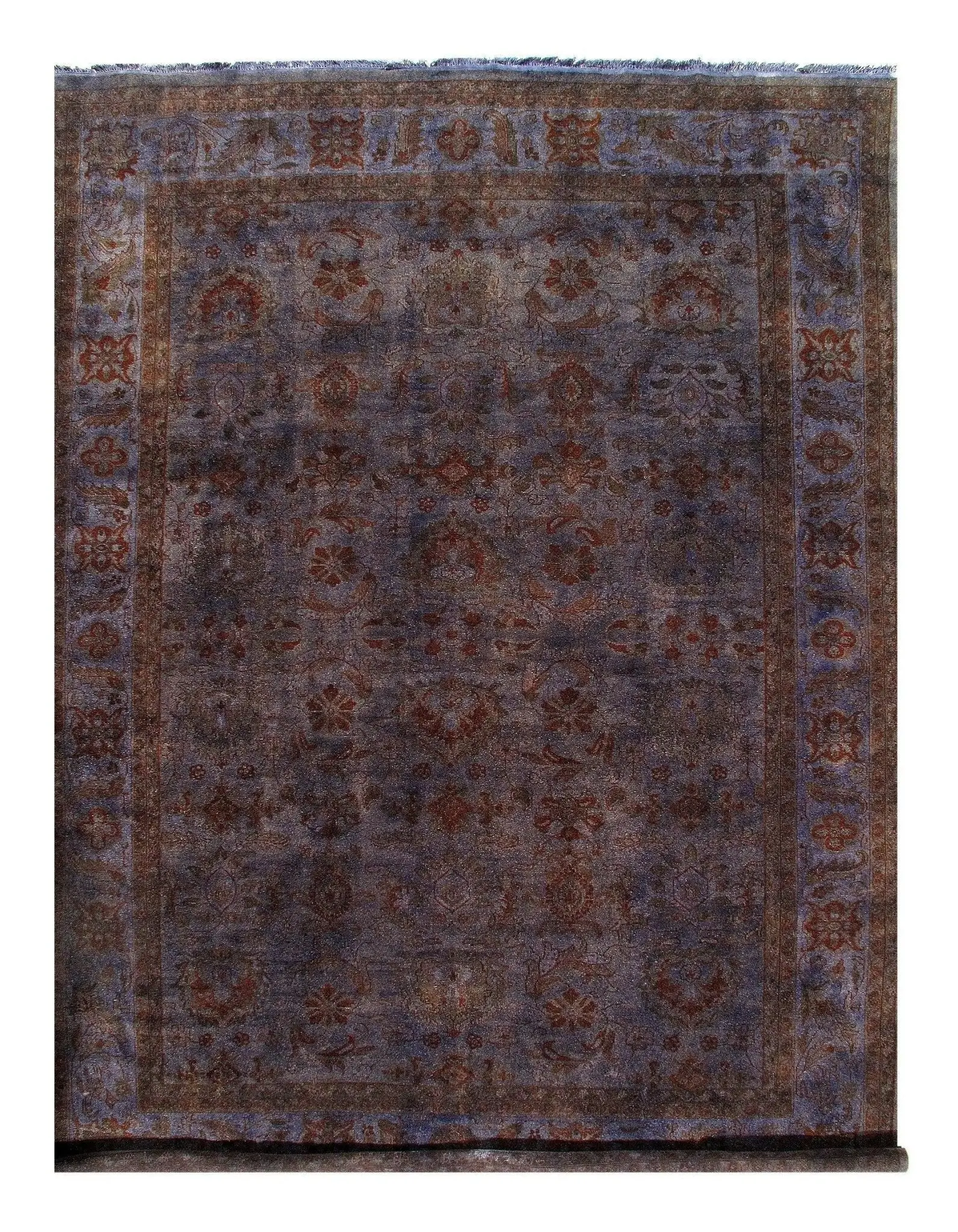 Canvello Gray Overdyed Tabriz Rug - 10' X 14'