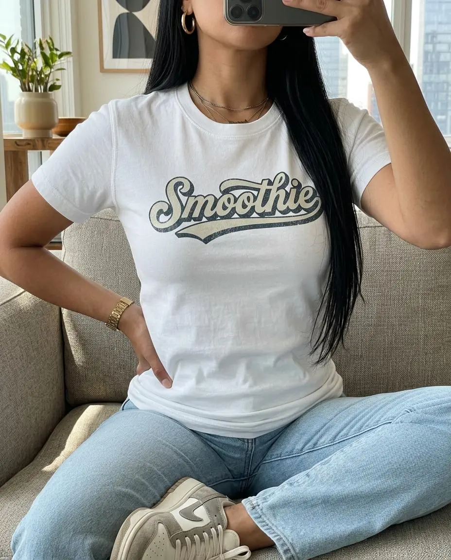 Smoothie Quote Womens Organic Cotton Graphic Tee