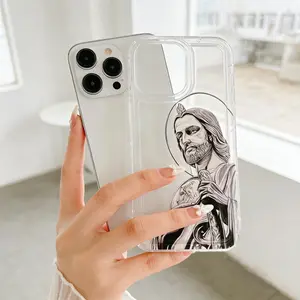 Jesus Pattern Phone Case, Anti-drop Total Protective Phone Protective Cover, Phone Accessories Compatible with iPhone