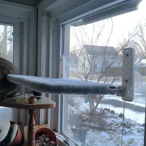 Foldable Cat Window Hammock with 4 Suction Cups & Robust Stainless Steel Frame, Detachable Machine-Washable Fabric, Indoor Cats Cozy Retreat with 360° View, Space-Saving Design