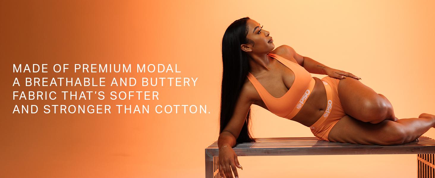 PSD Womens Black Solid Thong - Barely-There Thong, Soft and Comfortable Premium Modal Fabric, Basic Minimalist Womenswear Panties