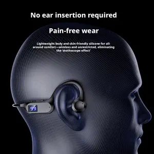 2026 X7 Air Conduction Wireless Earhook Headset - Ergonomic Digital Display, Card Slot, Dual Mode, Pain-Free Comfort for Running, Gym - Audio Electronic Sports Bluetooth Earphones