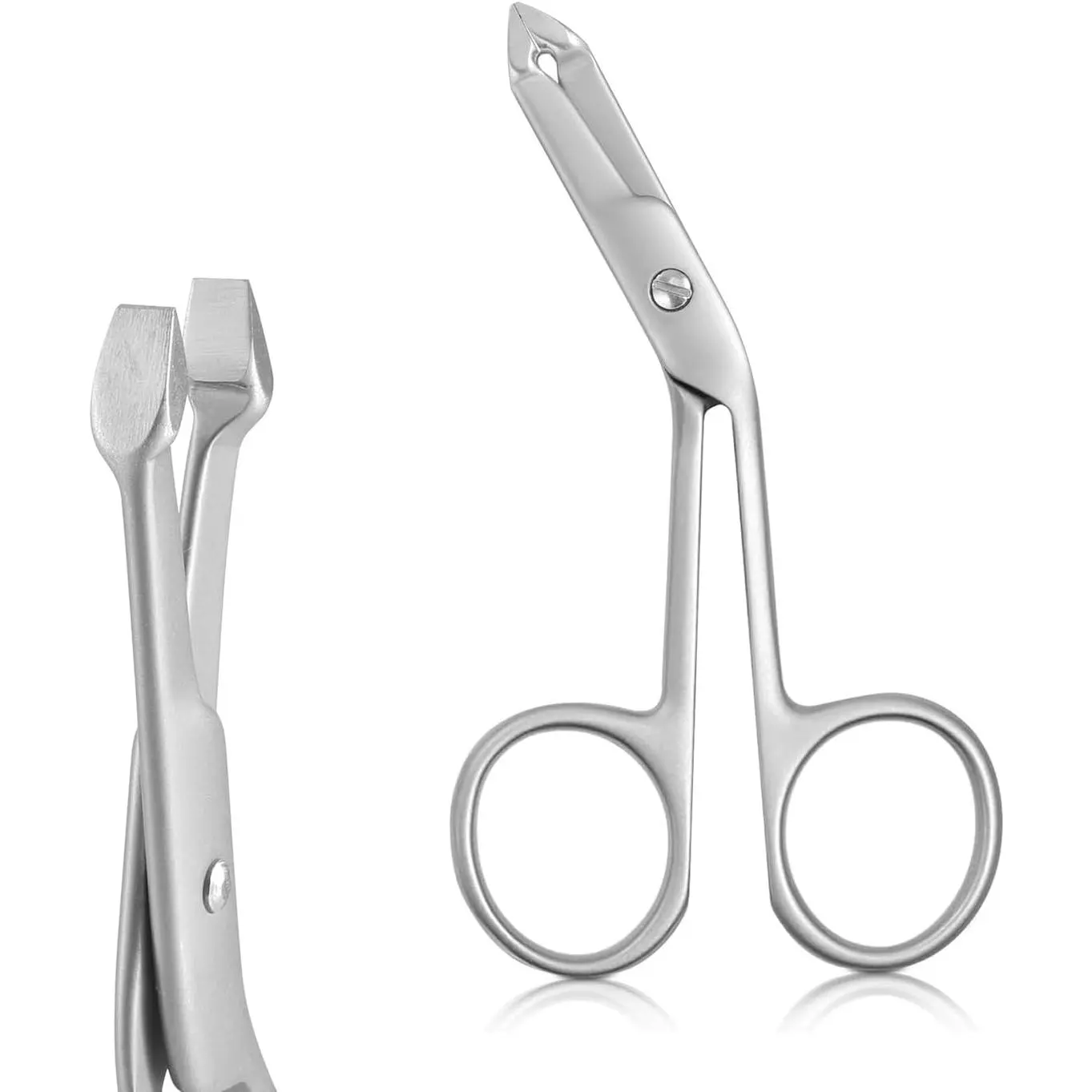 Eyebrow Tweezer Stainless Steel Scissor Tweezers Handle Shaped Tweezers Hair Removal Tweezer Flat Tip Scissor Style Tweezers with Handle for Women and Men