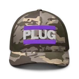 PLUG | CAMO | Trucker Hat | Embroidered Logo
