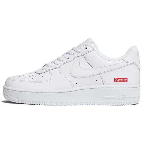 Nike Air Force 1 Low Supreme White Casual Sneakers Trendy Fashion Sneaker (Men Size SKU: CU9225-100 )