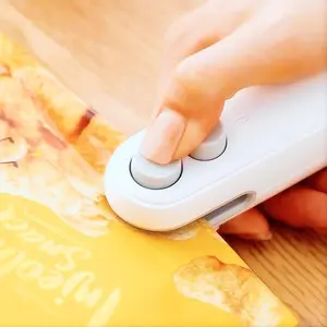 USB Rechargeable Mini plastic electric Snack bag sealer , Electric Plastic Sealer for Food Freshness, 2-in-1 Heat Sealing Machine for Picnics and Travel