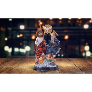 5"H Holy Trinity Father, Son, and Holy Spirit Figurine Religious Decoration Holy Figurine Religious Decoration