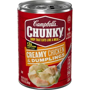 Campbell’s Chunky Soup, Creamy Chicken and Dumplings Soup, 16.3 Oz Can