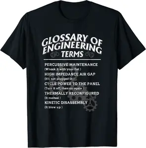 Glossary of Engineering Terms engineering Computer civil T-Shirt - Yoandymira Shop 24B0CF61BRR8