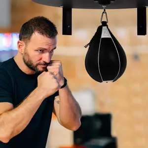 Heavy Duty Boxing Speed Bag Platform, Wall Mounted Speed Bag Kit with 360° Swivel and Adjustable Height, Complete Punching Ball Set for Home & Gym Boxing Workout