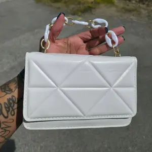 White Faux Leather Handbag