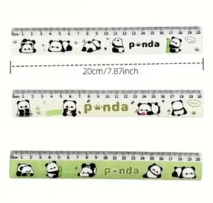 Kawaii Panda Friend 20cm Ruler | Smooth Edge Aesthetic Measuring Tool