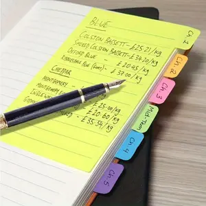 Color-coded Sticky Notepad, 1pc Self-adhesive Index Tabs, Removable Dividers Tabs & Notes for Organization, Student & Office Supplies with Removable Labels