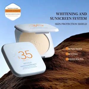 Whitening Sunscreen Powder Foundation, Matte Finish, Suitable for Oily & Combination Skin, Lightweight & Transparent Coverage