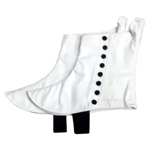 Highland Pipers Drummer Kilt Spats Scottish Kilt Spat with 8 Black Buttons