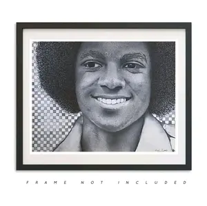Michael Jackson Limited Edition Print - Original Artwork Featuring Iconic Smile