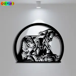 1pc Avant - Garde Sheep Metal Wall Art, Iron Craft, for Living Room, Garden, Zoo Corner Decor, Artistic Metalwork, Silhouette wall decor, Art Wall Decoration, Christmas Decor, Ideal Gift for Nature Lovers