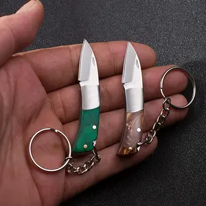 Mini Knife Keychain, Lightweight Portable Folding Pocket Knife, Compact Design with Metal Ring, Ideal for Camping & Outdoor Activities
