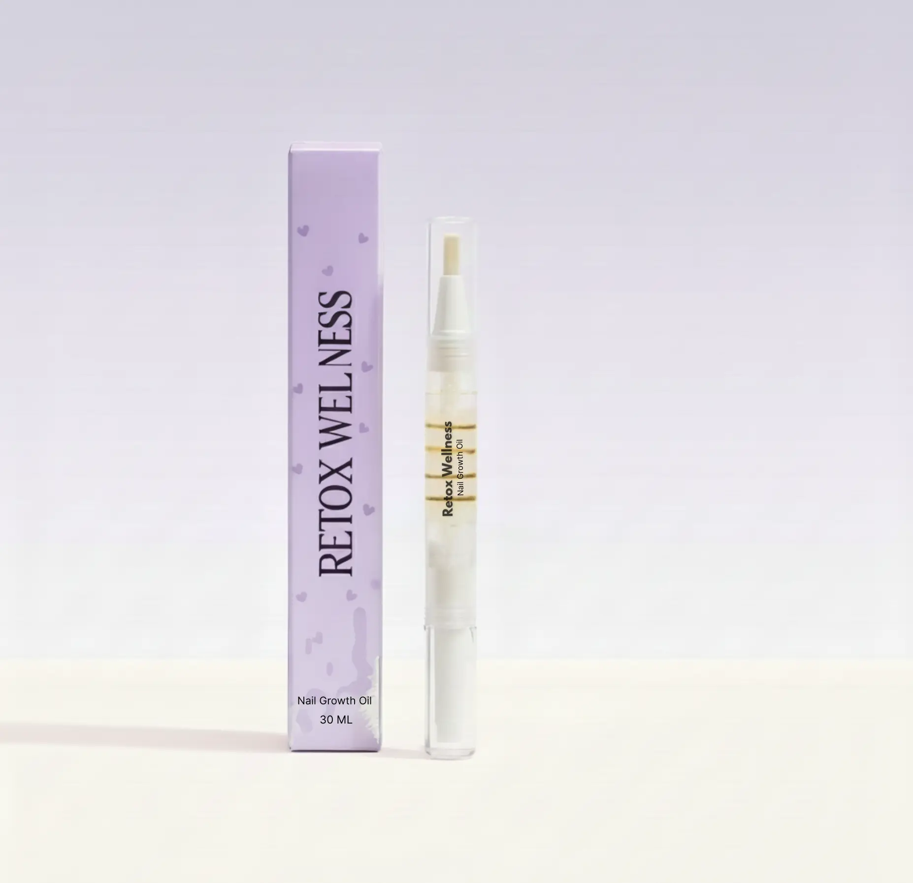 Retox Wellness Organic Nail Growth Oil for Strength & Moisture 30ML - 100% Organic Oils with Vitamins E C Jojoba Castor Almond Coconut Argan Sunflower Oils Non-Greasy Fast-Absorbing
