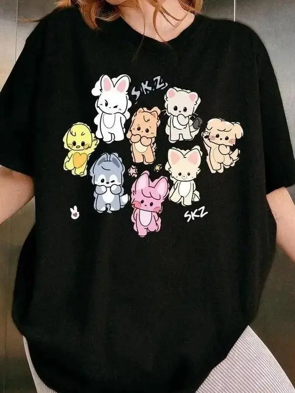 Youth & Adult SKZ Shirts, Chibi Characters Shirts, Music Lover Gift, Album Shirts, Gift For Fam, Merch For Fan, Kpop Lover