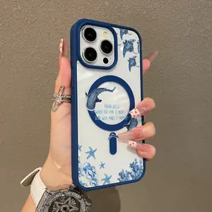 Trendy Magnetic Case for iPhone11/12/13/14/15/16/17/promax Sea Creature Promise MagSafe Ready, Ultra Thin & Shockproof | Cute Pick for Girls