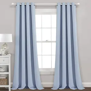 Lush Decor Insulated Grommet Blackout Window Curtain Panel Set - Solid Color, Energy Efficient, 52" Wide, 45-120" Length Options, Machine Washable, Perfect for Daytime Rest