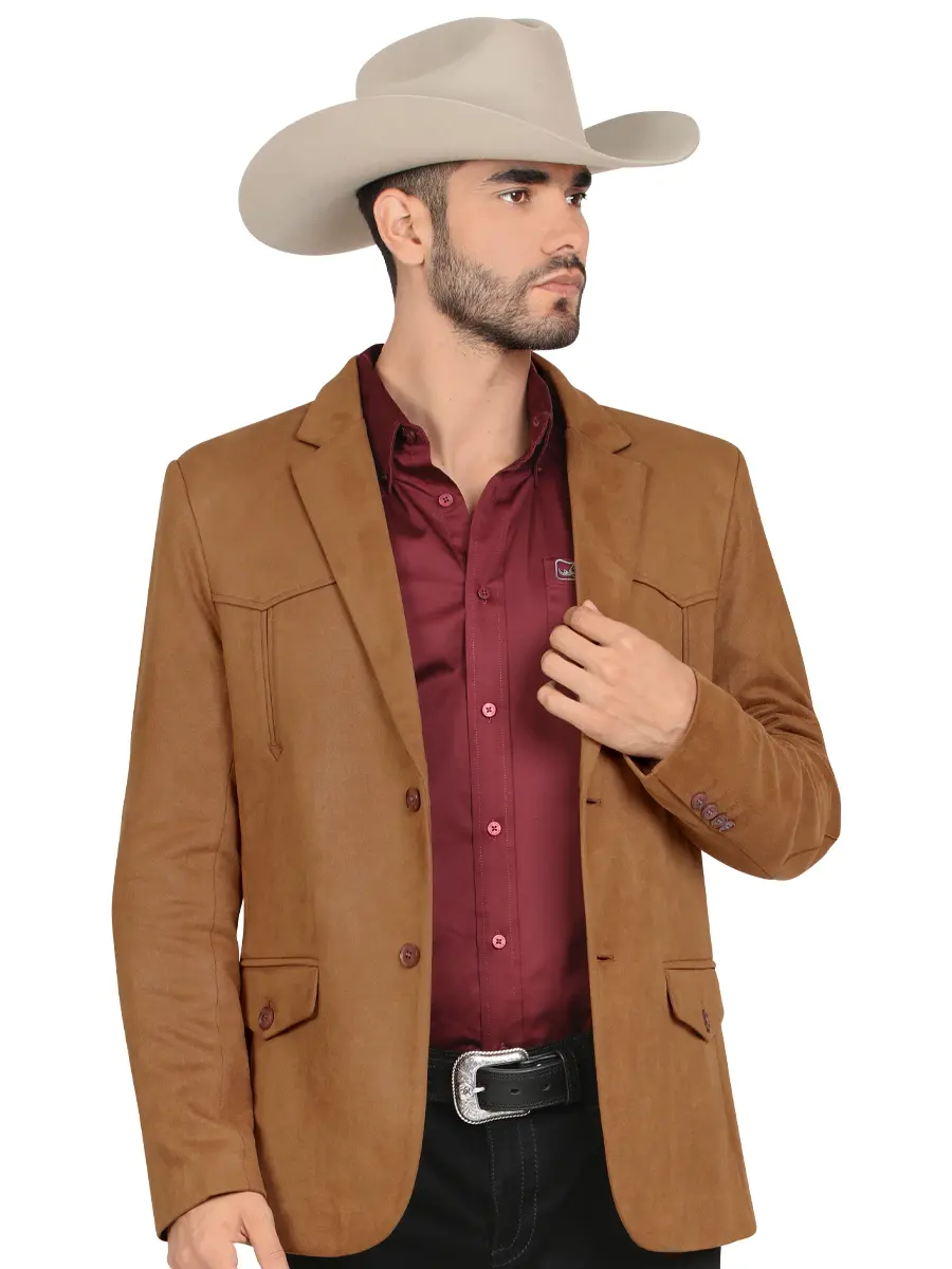 MONTERO MT2184 Casual Saco for All Occasions Stylish and Versatile Men's Long Sleeve Camel Jacket Menswear Fashion