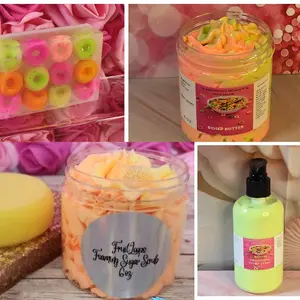 Fruit Loops Bath & Body Gift Set. Handmade  All Natural Skincare Bundle. Body Butter, Whipped Sugar Scrub, Body Lotion & Soap Bar Bundle Moisturizing
