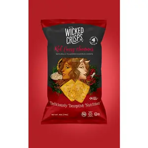 Wicked Crisps: Red Curry Hummus Crisps (4-Pack)